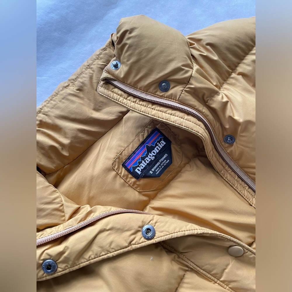Patagonia Silent Down Jacket - Mustard ~ preloved and still in great condition.